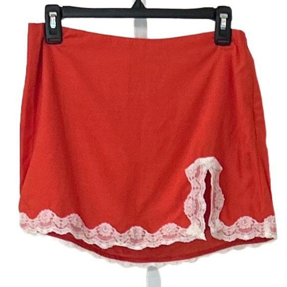 New Nia Moon Vibrant Orange Lace Lined Skort - Picture 10 of 13